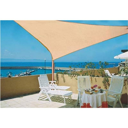 Tela de toldo tela con protección UV beige triangular 3 6 x3 6x3